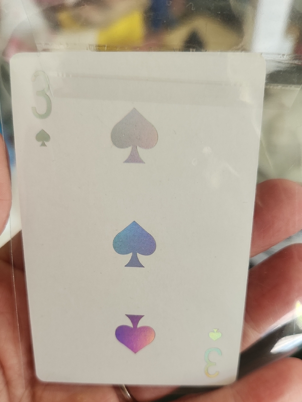 Dior Holographic 3 of Spades Playing Card